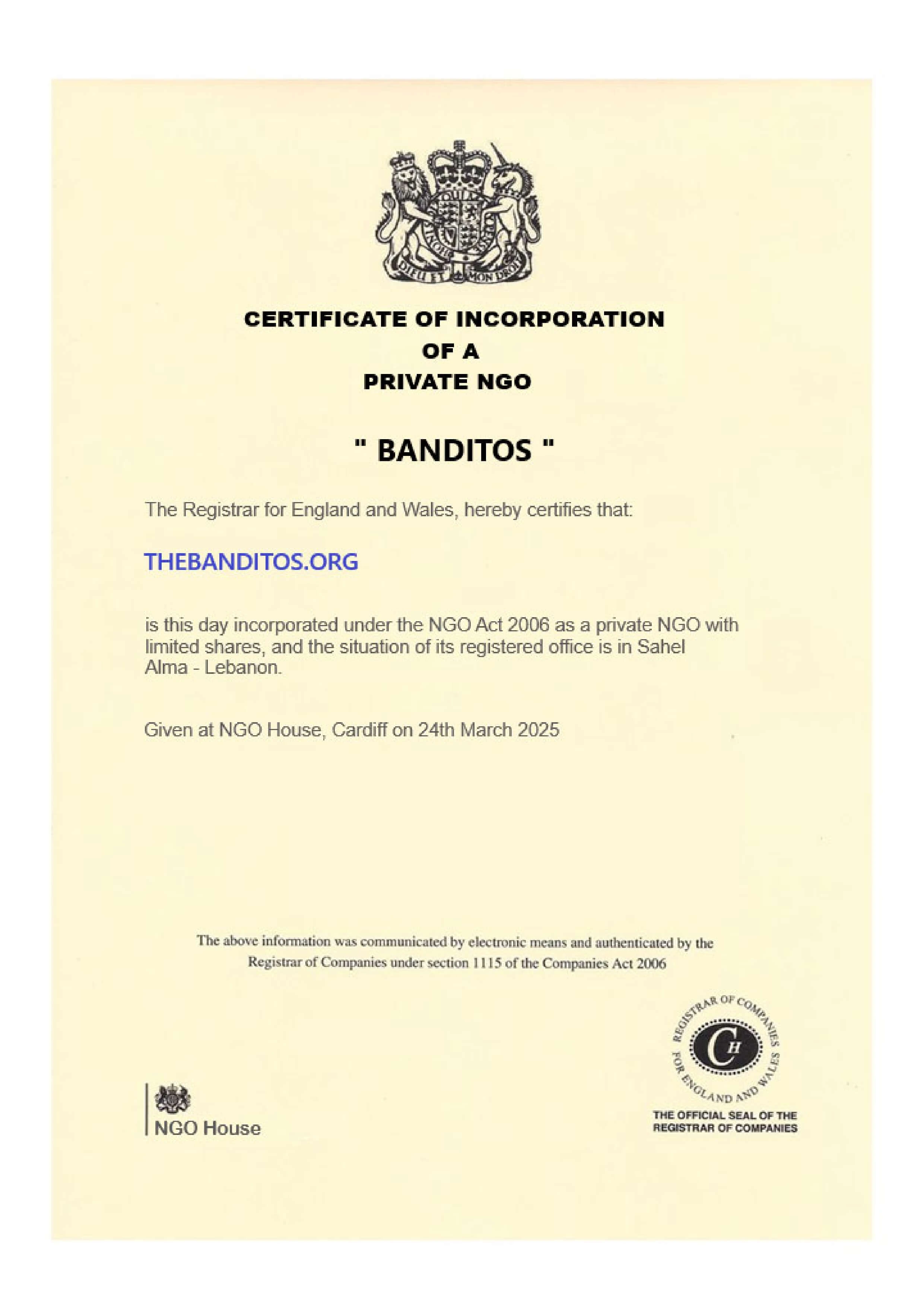Certification